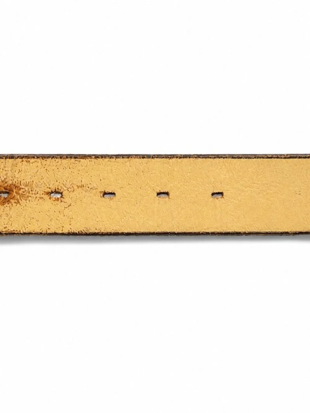 Nicholas Brown Hand Tooled Leather Belt Size 42/105 Brass Buckle USA 1.25 in